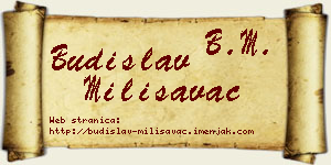 Budislav Milisavac vizit kartica